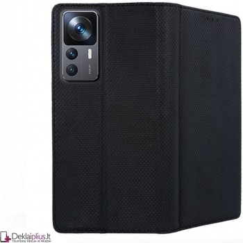 Telone atverčiamas dėklas - juodas (Xiaomi 12T/12T Pro) Telone atverčiamas dėklas - juodas (Xiaomi 12T/12T Pro)